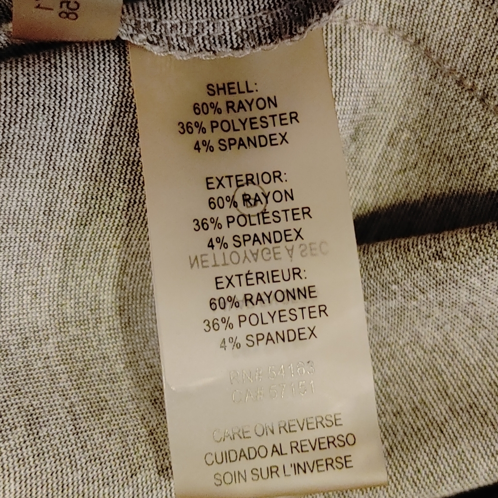 Calvin Klein Women's Slim Front Pant, Gray 14 - Picture 15 of 15